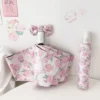 Cute Rose Rabbit Sun Umbrella – Automatic Folding UV Protection Mini Umbrella