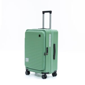 Large-Capacity Makeup Mirror Suitcase – Aluminium Frame Travel Luggage with Lock & Fixed Casters