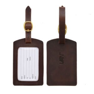 Leather Luggage Tags – Business Suitcase & Travel Bag Name Card Tags