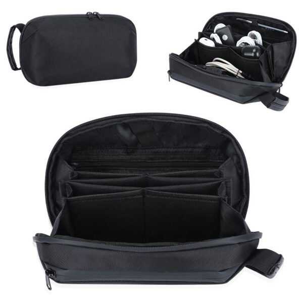 Waterproof Double-Layer Cable Storage Bag – Travel Electronic Accessories Organizer Pouch