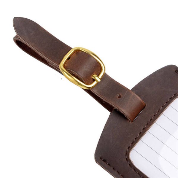 Leather Luggage Tags – Business Suitcase & Travel Bag Name Card Tags