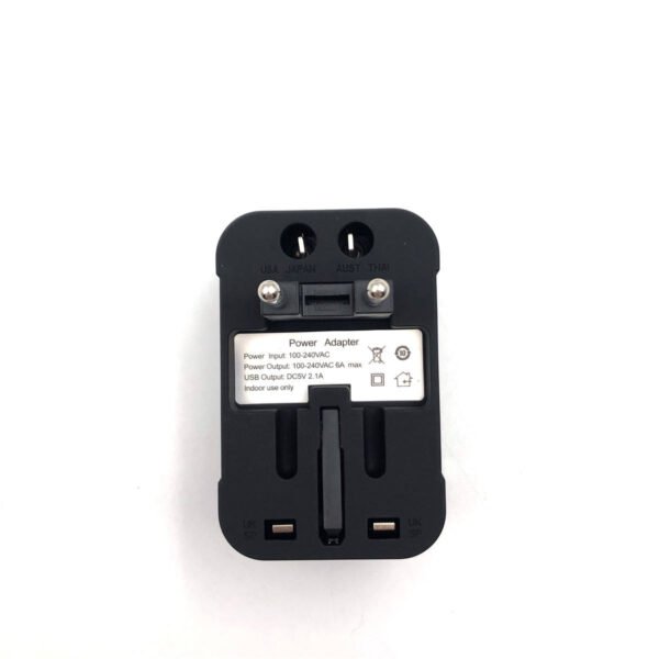 Universal Travel Plug Adapter with 2 USB Ports – Worldwide AC Power Charger