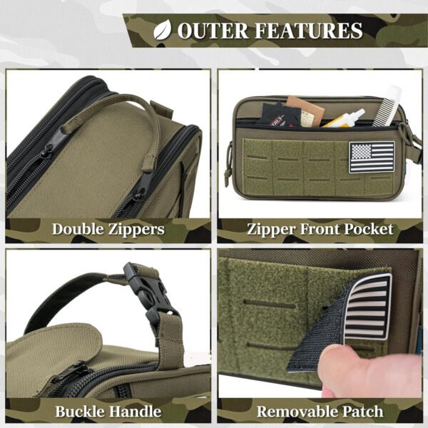 Waterproof EDC Molle Pouch – Tactical Toiletry, Cosmetic & Shaving Kit Bag