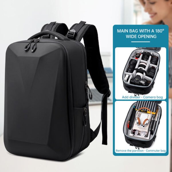 EVA Hard Shell Camera Backpack – Lightweight Waterproof Travel Bag with Divider & Anti-Theft Zipper