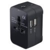 Universal Travel Plug Adapter with 2 USB Ports – Worldwide AC Power Charger
