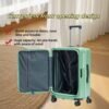 Large-Capacity Makeup Mirror Suitcase – Aluminium Frame Travel Luggage with Lock & Fixed Casters