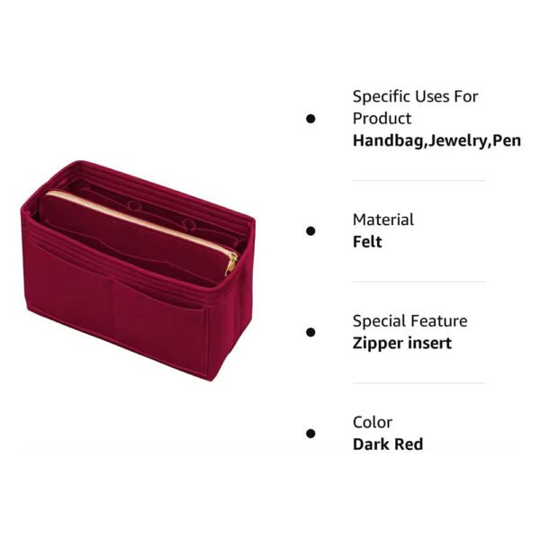 Hd252ed6205154192a46b81844d7262d5k.jpg Dark Red Multi-Pocket Cosmetic & Travel Organizer Bag with Zipper