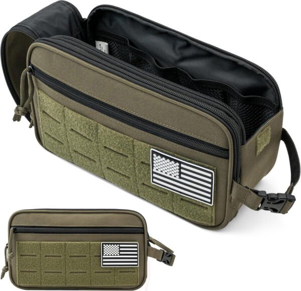 Waterproof EDC Molle Pouch – Tactical Toiletry, Cosmetic & Shaving Kit Bag