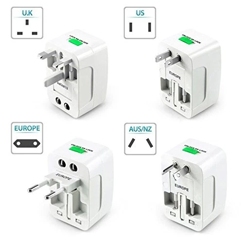 All-in-One Worldwide Universal Travel Adapter – Charger, Surge Protector & Lock