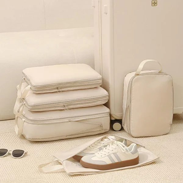 Travel Compression Bag & Packing Cubes Set