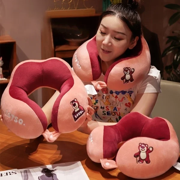 Travel Neck Pillow with Soft Yelvo Material for Maximum Comfort