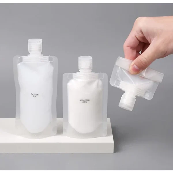 Portable Travel Lotion Dispenser Bag – Transparent Cosmetic & Shampoo Bottle (30/50/100ml)