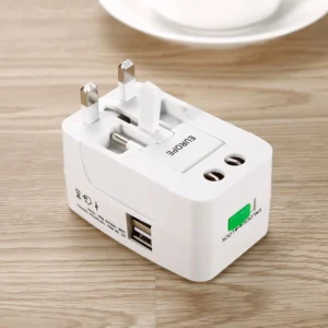All-in-One Worldwide Universal Travel Adapter – Charger, Surge Protector & Lock