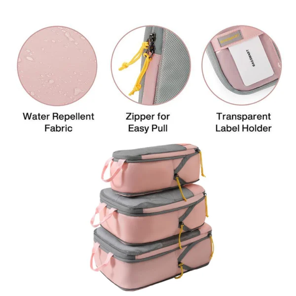 Compression Packing for Suitcases 6 Set Travel Organizer Cubes