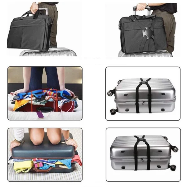 Luggage Straps & Bag Bungees – Adjustable Elastic Strap Belt for Suitcases, Bags & Easy Travel
