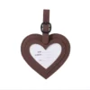 Heart-Shaped PU Leather Travel Luggage Tag – Multifunctional Bag & Key Chain, Durable Travel Accessory