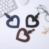 Heart-Shaped PU Leather Travel Luggage Tag – Multifunctional Bag & Key Chain, Durable Travel Accessory