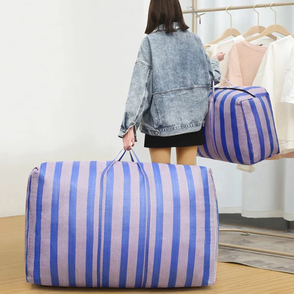 sg-11134201-824i9-mfrr7n92ozk9e6.webp Large Capacity Nylon Woven Moving Bag β Waterproof Clothes Storage & Travel Organizer