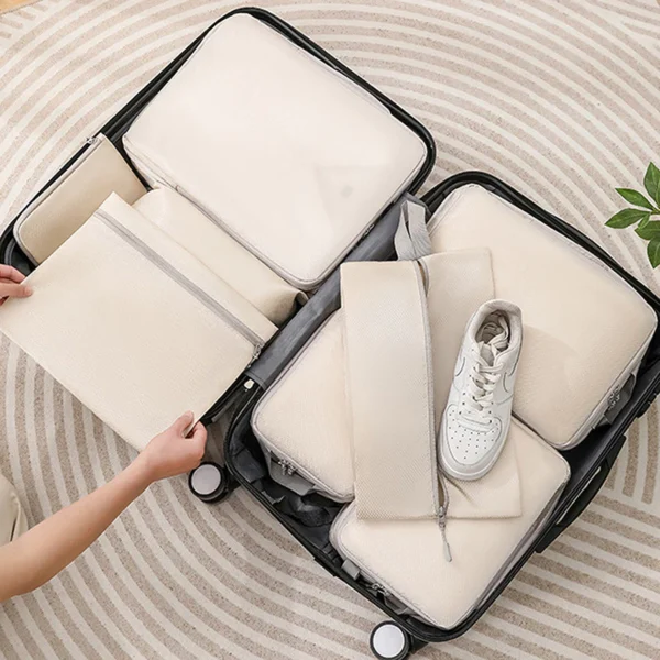Compressible Packing Travel Storage Bag Cubes – Waterproof Nylon Luggage Organizer