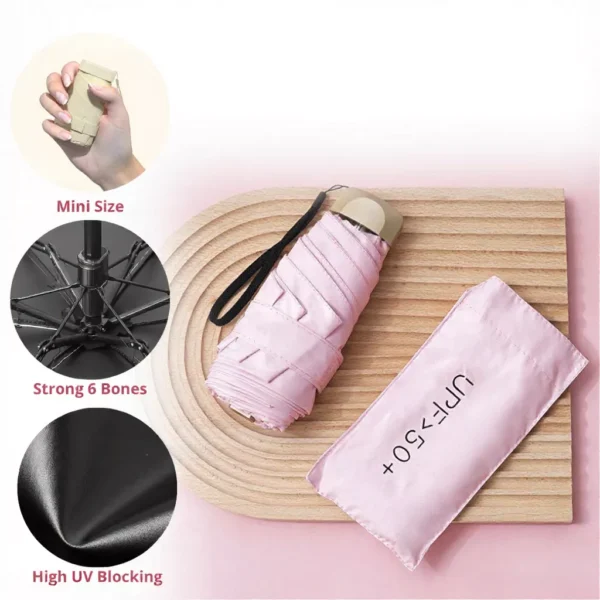 sg-11134253-821d5-mgzzpnott4awd8.webp Mini 5-Fold Compact Umbrella β UV Protection, Windproof & Waterproof, Quick-Drying Travel Umbrella